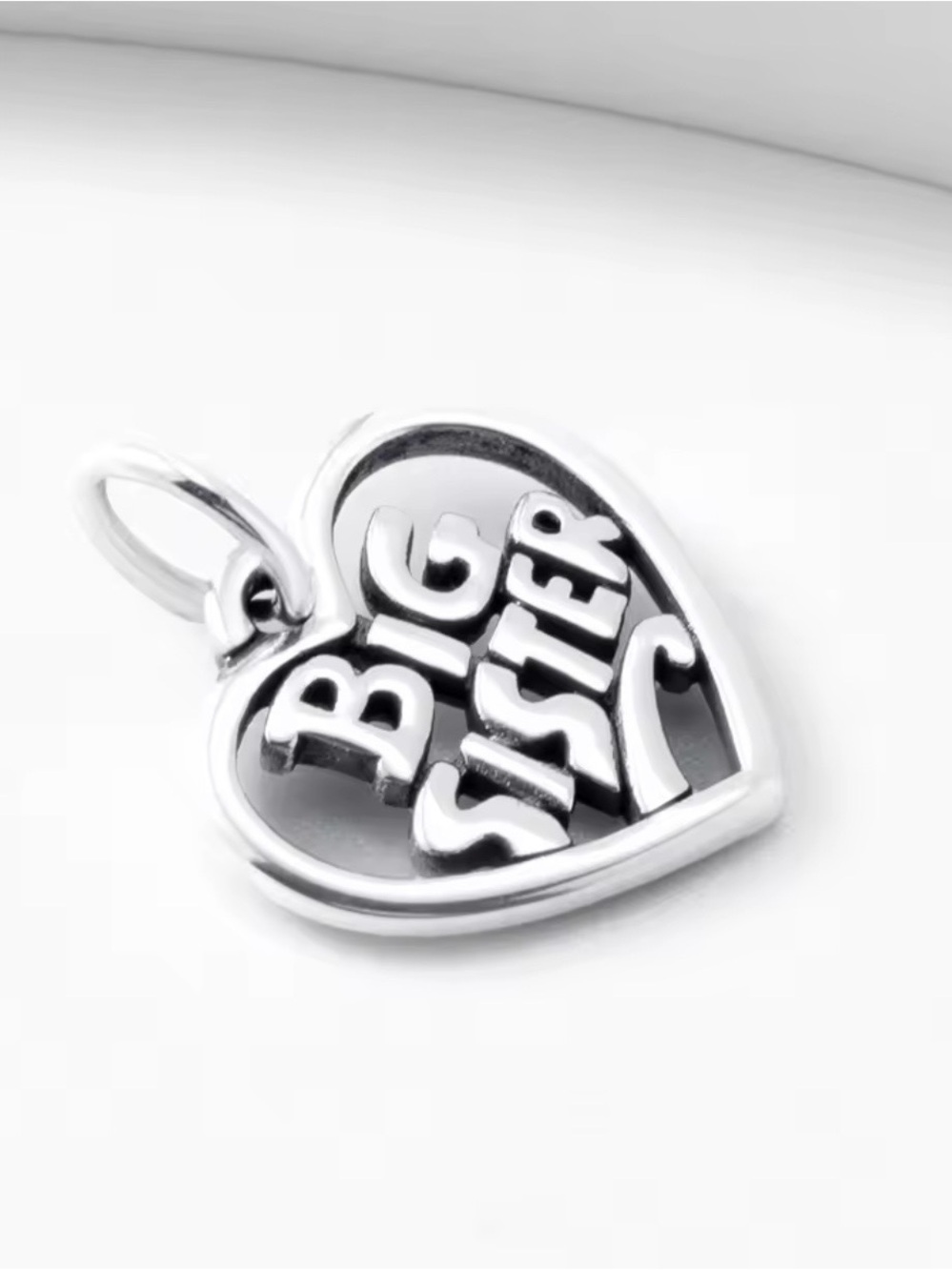 Big Sister Heart Charm Pendant - Silver James Avery Style